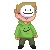 A pixel sprite of Dream. It's slightly animated.